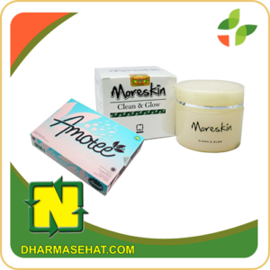Produk Amote dan moreskin clean glow merupakan herbal yang diproduksi oleh PT NATURAL NUSANTARA (NASA) yang sangat bermanfaat dalam membantu menjaga kesehatan kulit. Produk ini terbuat dari bahan-bahan herbal yang telah teruji klinis dan telah memiliki izin edar dari BPOM.