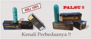perbedaan crystal x ori dan palsu